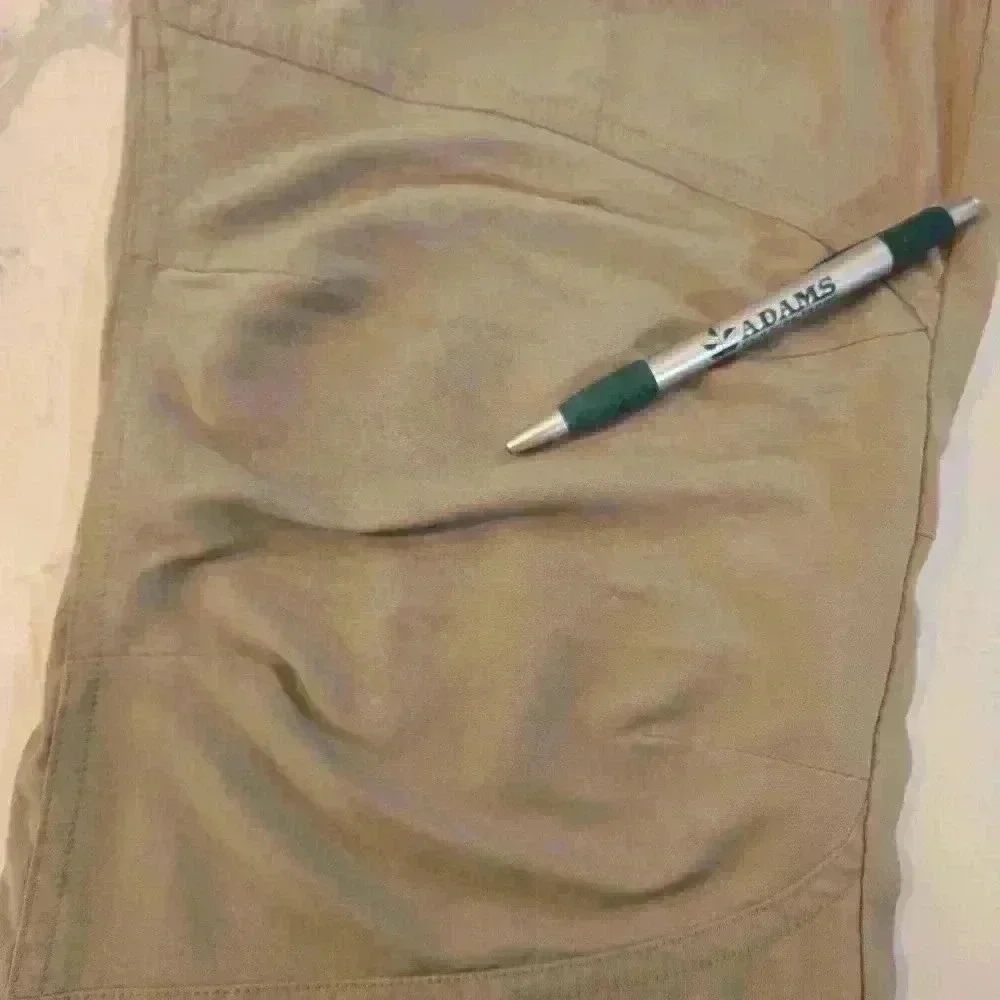 Columbia Omni Sheild Mens Straight Leg Activewear Hiking Pants Tan Size 34